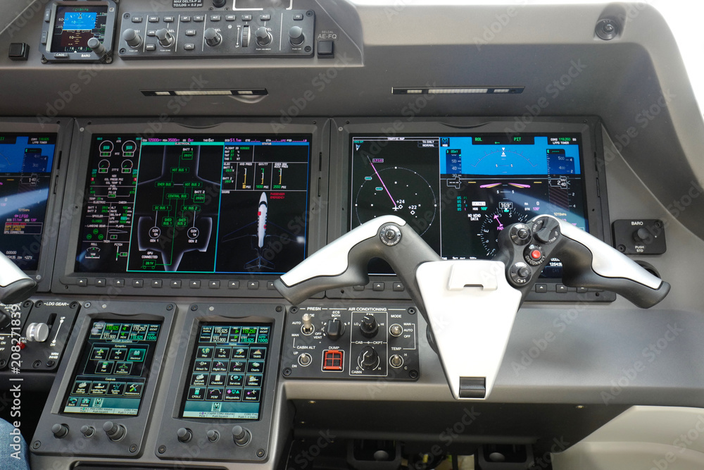 cockpit place copilote jet privé