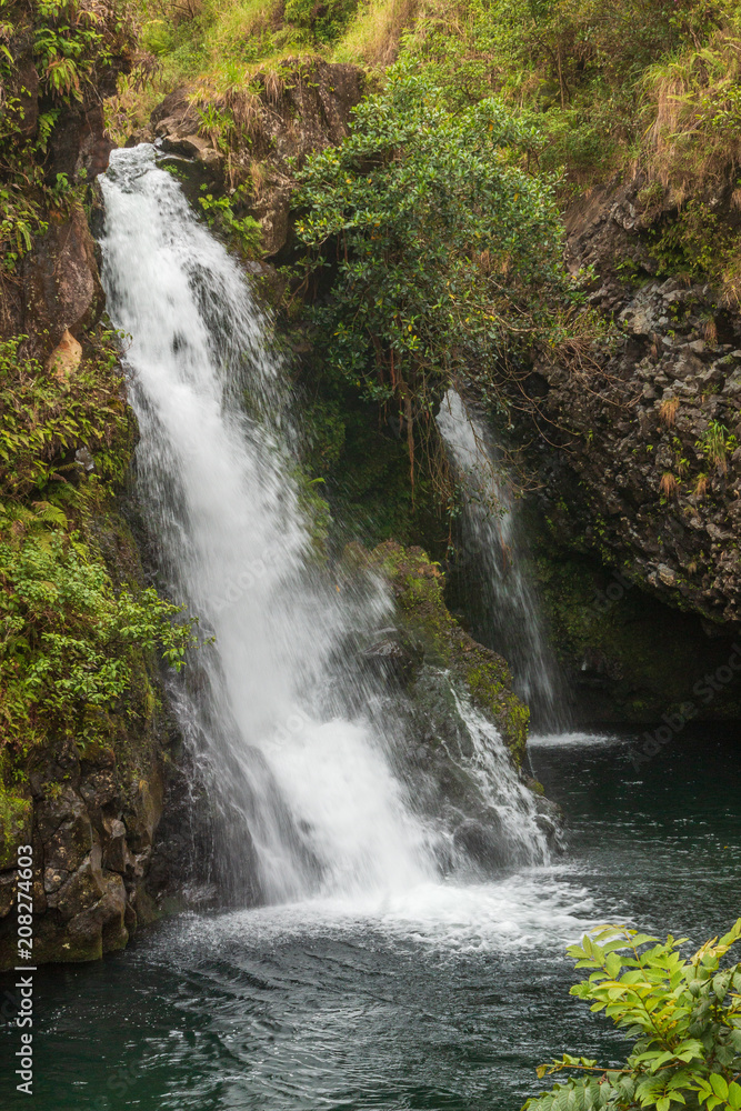 Obraz premium Scenic Maui Waterfall