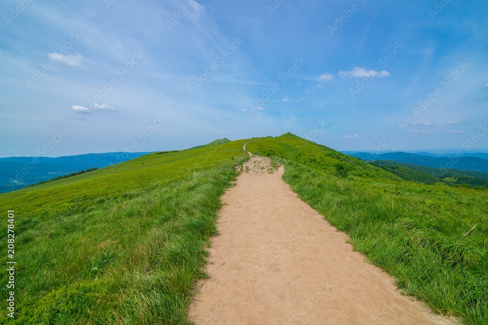 Obraz premium Beautiful Polonina Wetlina mountain trail