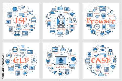 Six banners - ISP, Chatting, Browser