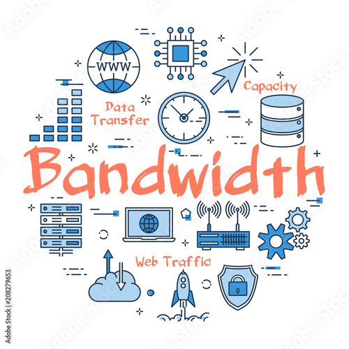 Blue concept of Bandwidth