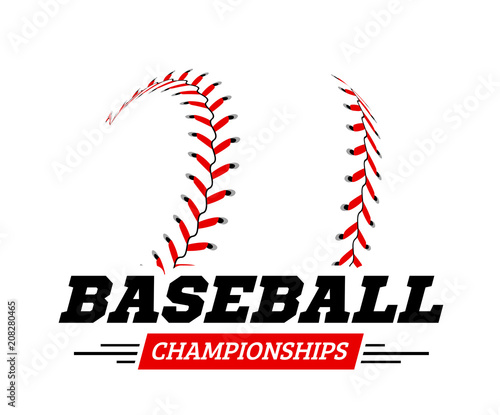 Baseball ball on white background.