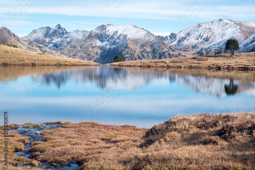 Autumn in Lake Querol, El Tarter, Canillo, Andorra. photo