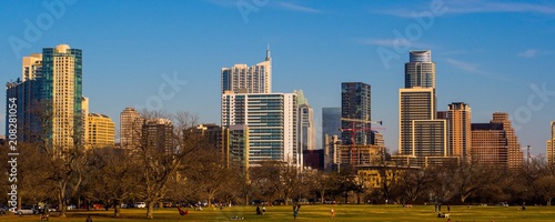 Zilker Park and Austin City Skyline photo