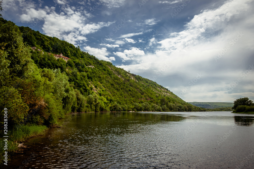 Beautiful scenery of the Dniester River in Mohyliv Podolsk