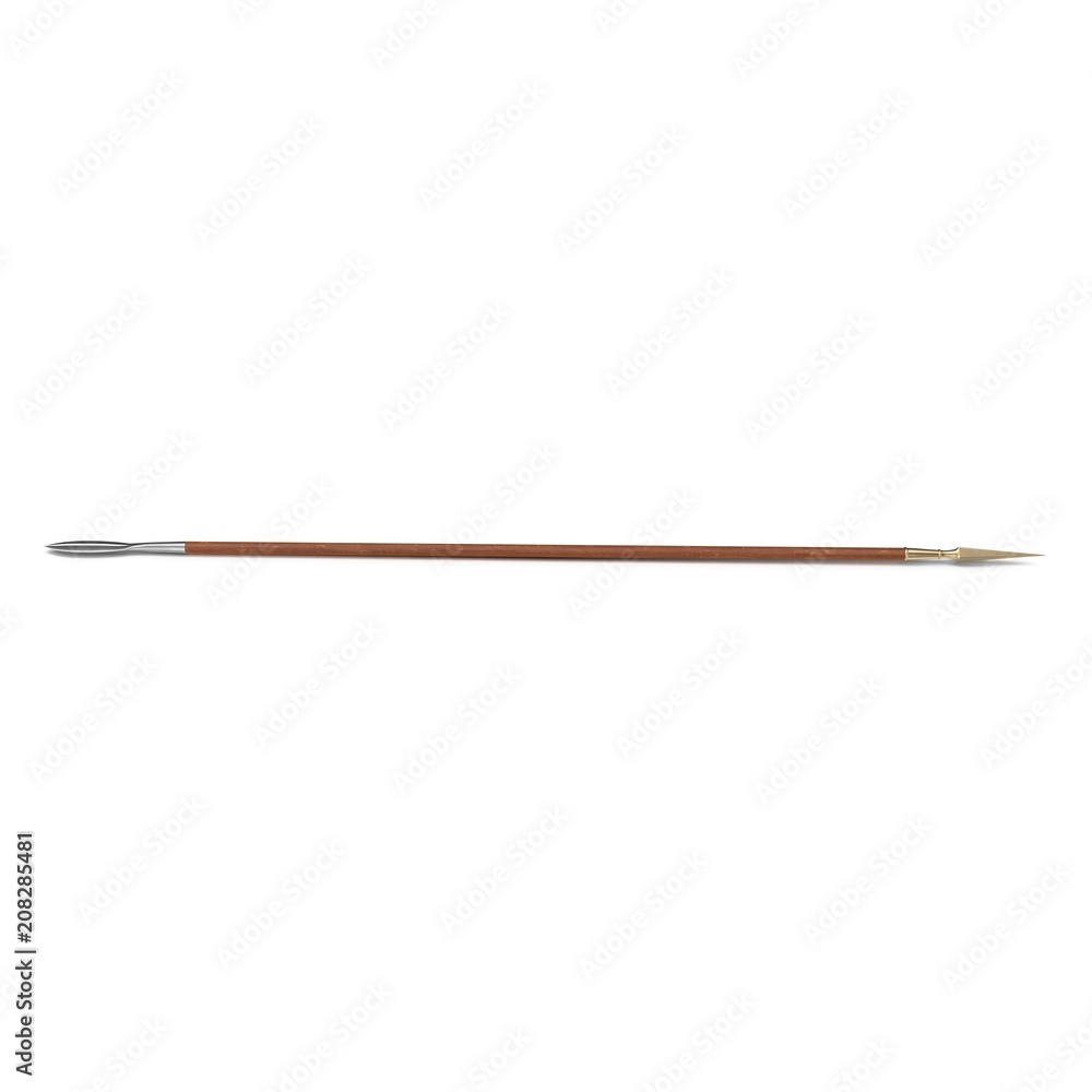 Naklejka Greek Spear on white. Side view. 3D illustration
