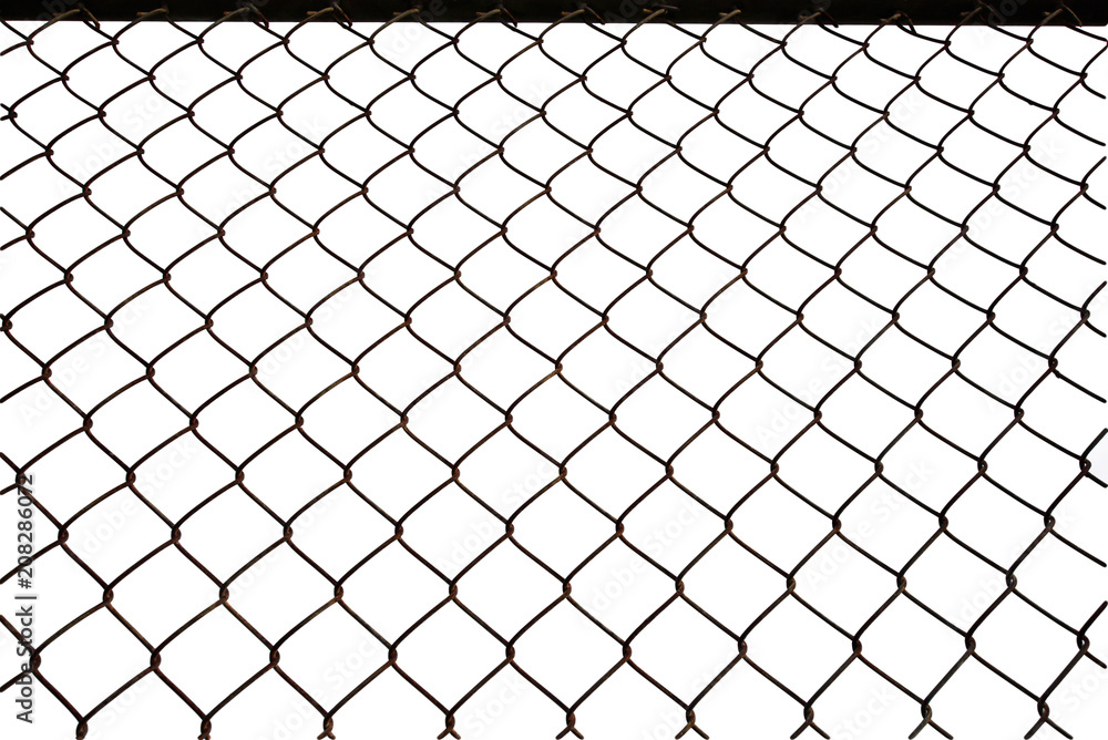 Metal net isolated on white background Metal net isolated on white background