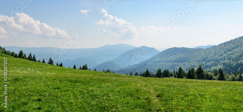 Panorama of the meadows in the national park Mala Fatra, Slovakia.