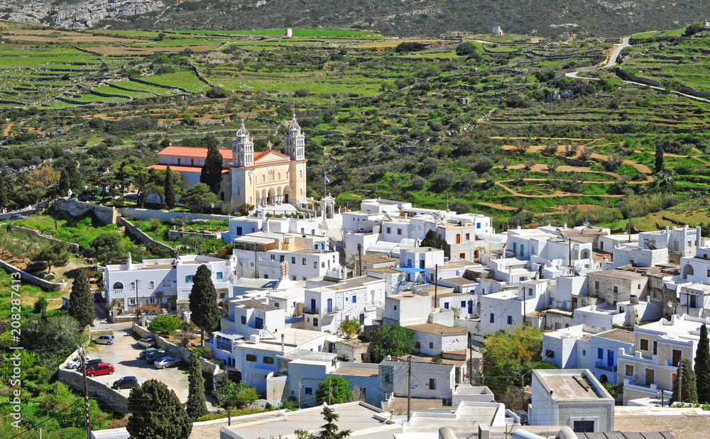 Lefkes traditional village on Paros island