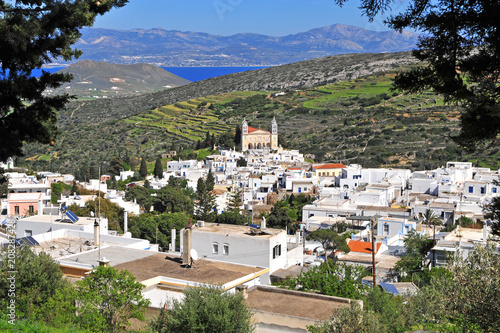 View of Lefkes beautiful village photo
