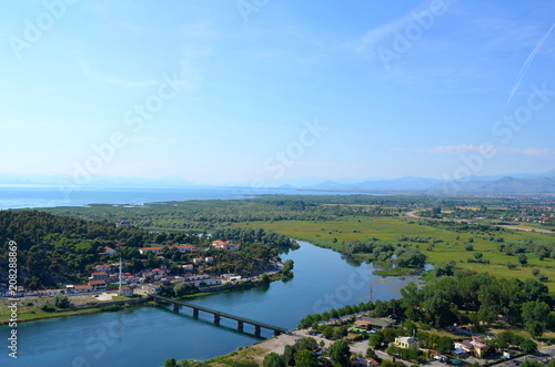 View of Shkodra and its Surrounding Nature seen from Rozafa Castle, Albania © journeydiary
