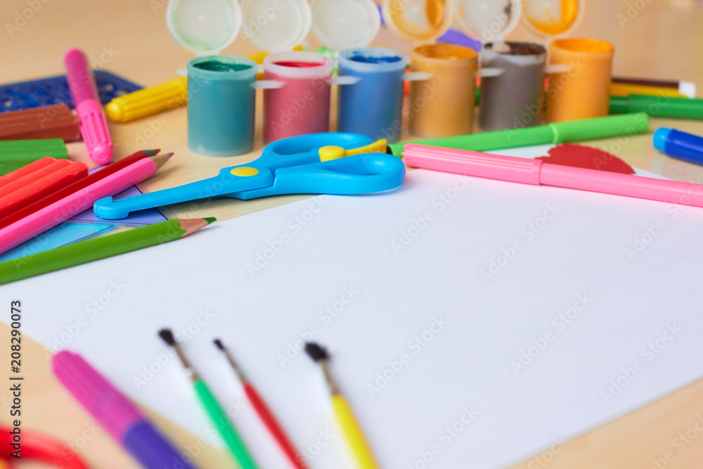 Accessories for the drawing lesson. Accessories for the drawing lesson.