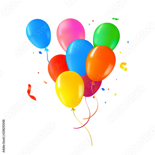 Color helium balloon set for party event