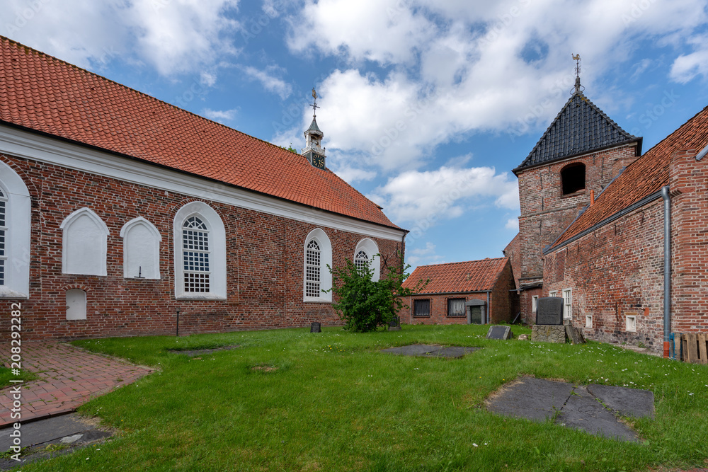 Fototapeta premium Evangelical Reformed Church in Greetsiel ..