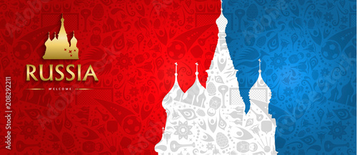 Russian landmark web banner of special sport event