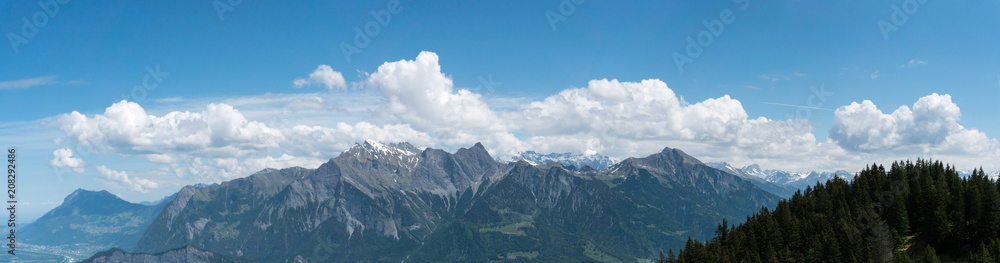 gorgeous mountain landscape with a fantastic view of the Swiss Alps
