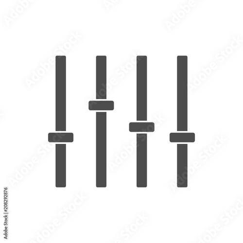 Equalizer, sound mixer, setting icon. Vector illustration, flat design.