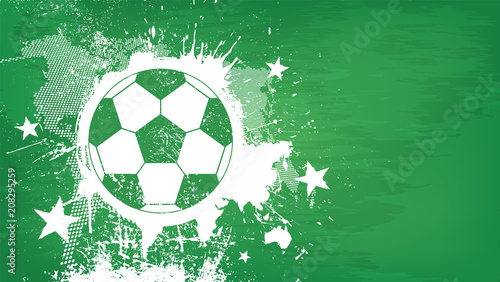 Grunge abstract football background with world map and dust particle on blackboard texture . Flat design . Vector for international world championship tournament cup 2018