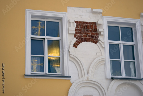 Architecture of Trinity Sergius Lavra, Sergiyev Posad, Moscow region, Russia. Color photo.