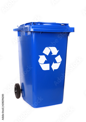 Obraz na płótnie Recycling isolated bins on white background 