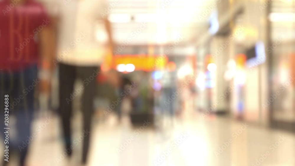 Blurred People Inside City Mall Blurred People Inside City Mall