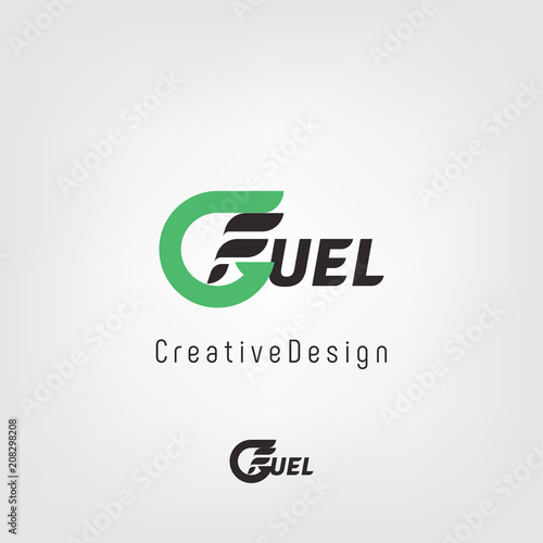 Vector logo design. Icon logo with the concept of green energy, especially fuel energy sources