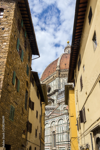 streets and buildings in Florence in Tuscany