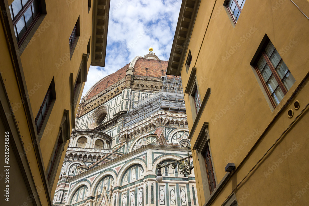 streets and buildings in Florence in Tuscany