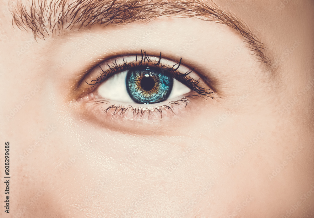 A beautiful insightful look woman's eye. Close up shot. A beautiful insightful look woman's eye. Close up shot.