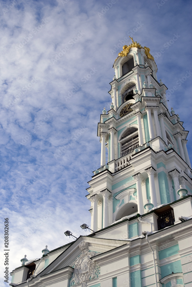 Obraz premium Architecture of Trinity Sergius Lavra, Sergiyev Posad, Moscow region, Russia. Color photo.