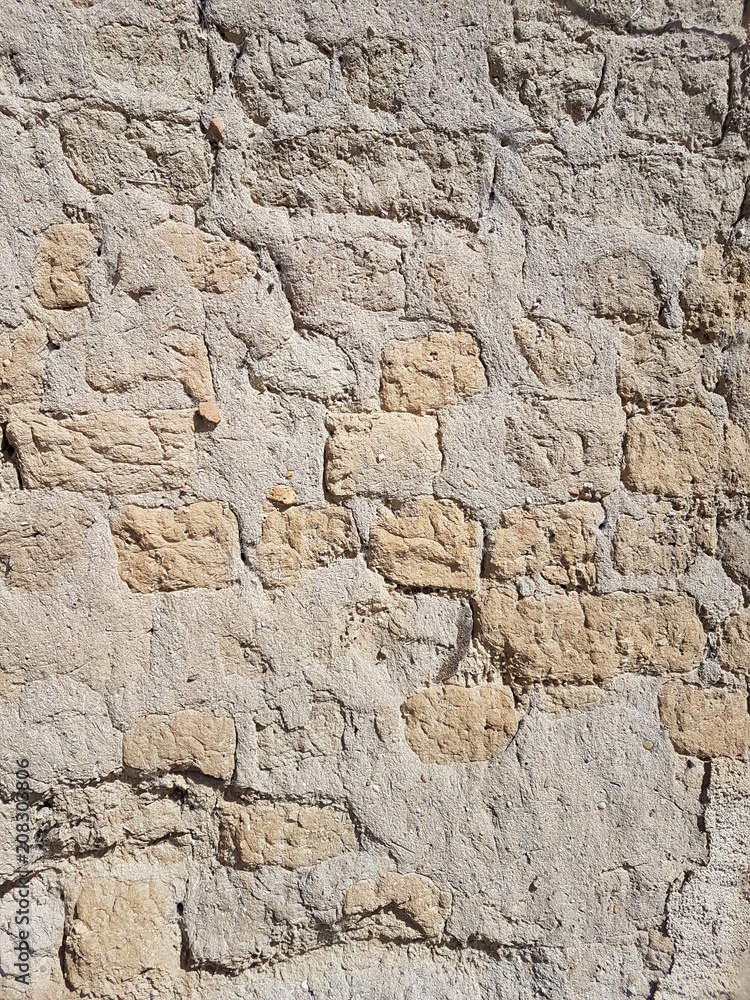 Adobe wall texture, mud pattern