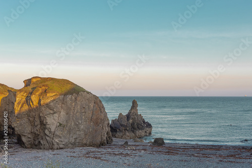 Canvas Print Read Rock Beach Howth, Dublin