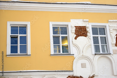 Architecture of Trinity Sergius Lavra, Sergiyev Posad, Moscow region, Russia. Color photo.