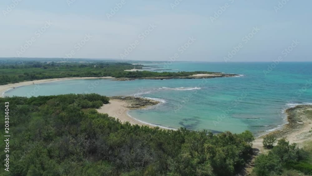Amazing Blue beach line Drone 4k flight in Italy Amazing Blue beach line Drone 4k flight in Italy