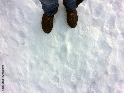 Snowy Background and Feet
