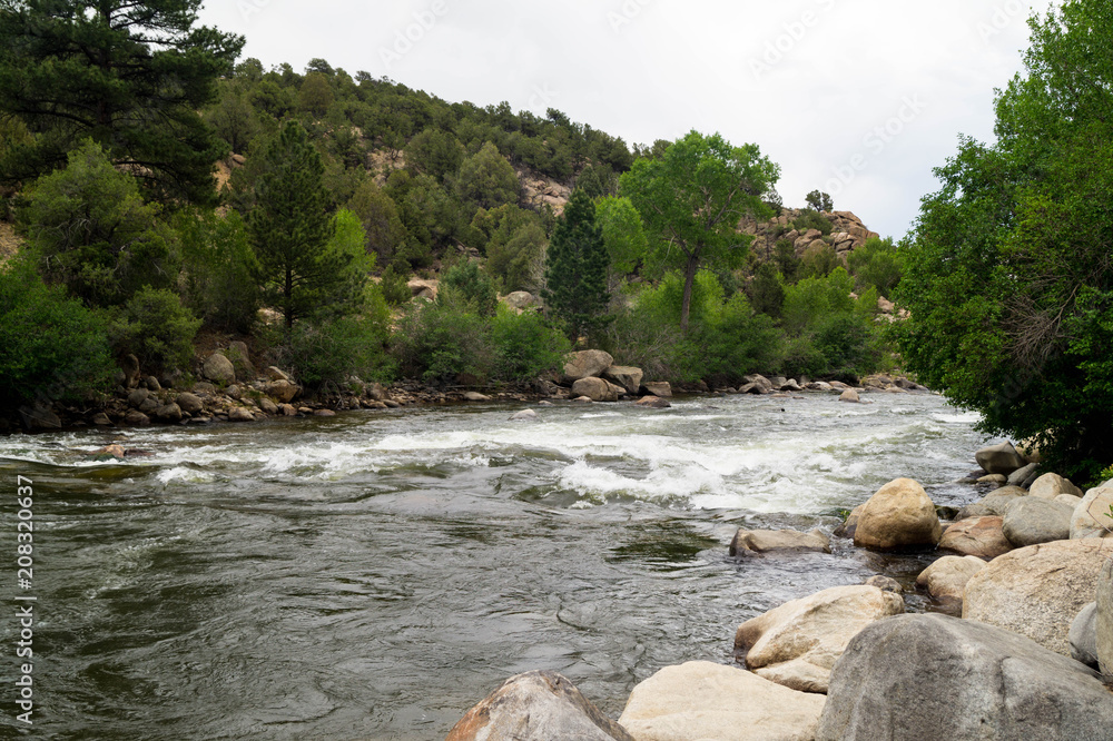 Arkansas River rapids in Buena Vista, Colorado, USA