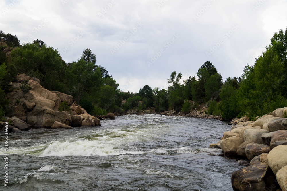 Arkansas River rapids in Buena Vista, Colorado, USA