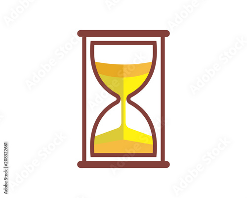 Wallpaper Mural yellow hourglass sand time vintage image vector icon symbol logo Torontodigital.ca