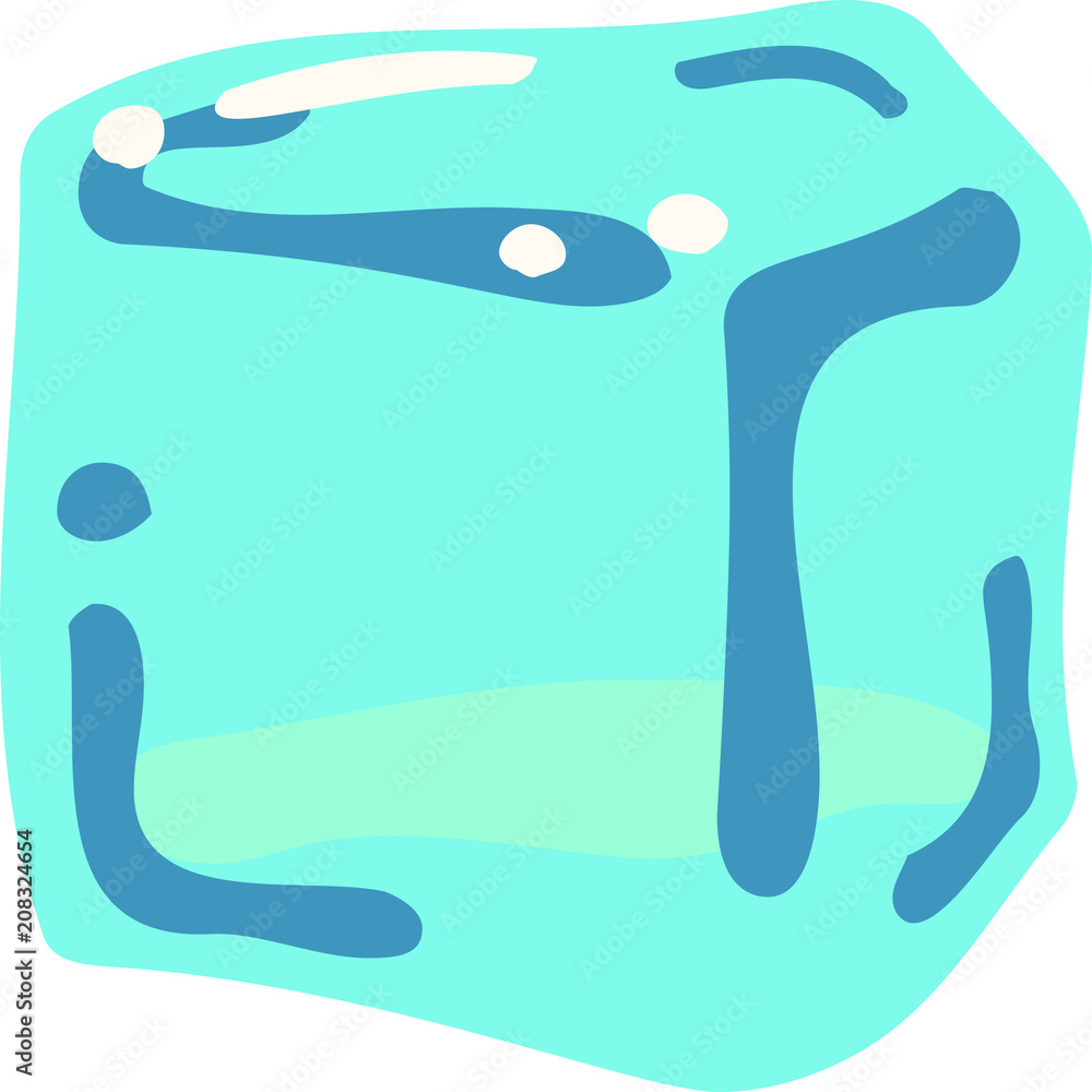 Obraz premium Blued Melted Ice illustration