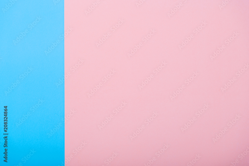 Obraz premium abstract pastel two tone paper blue and pink color minimal background