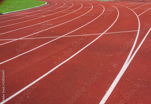 Racetrack for athletics.