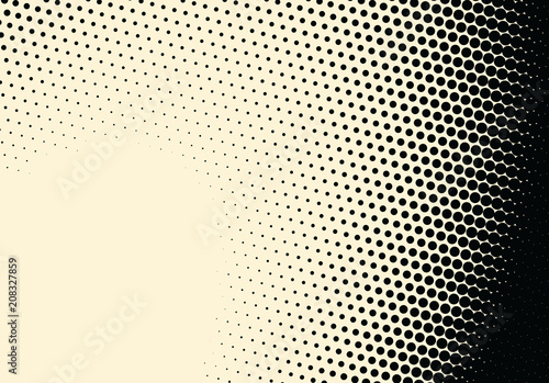Pop art styled halftone retro background with comic dots