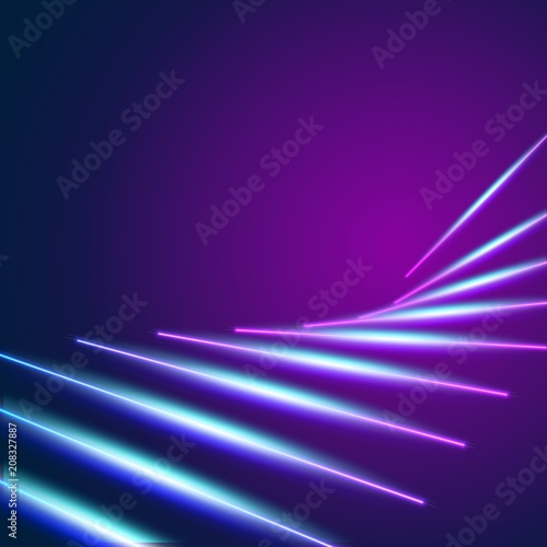 Bright neon lines background