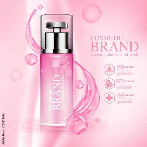ads brand cosmetic mockup packaging design template