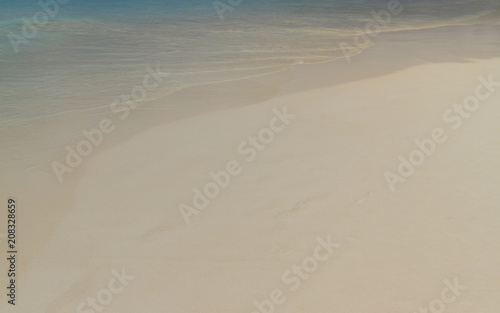 Blue Ocean Wave And Sand Beach, Natural Background.