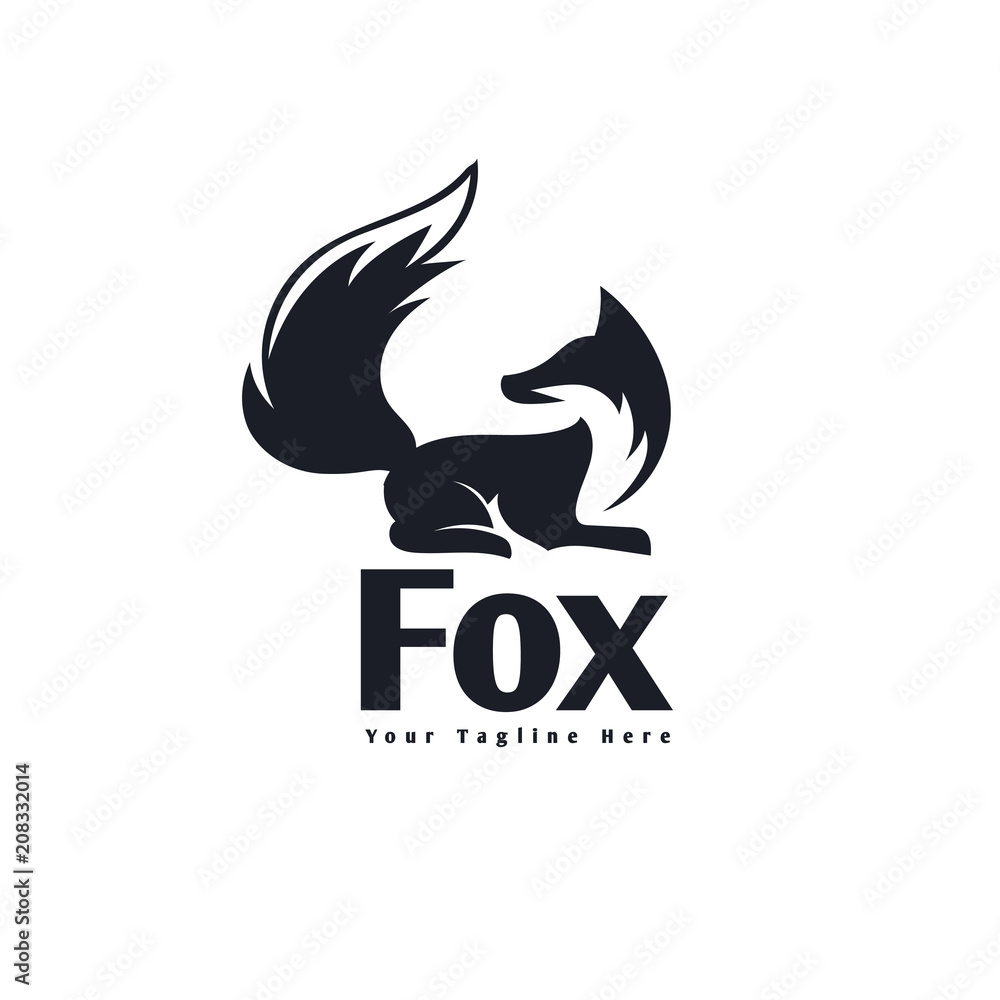 wake up fox logo with look back wake up fox logo with look back