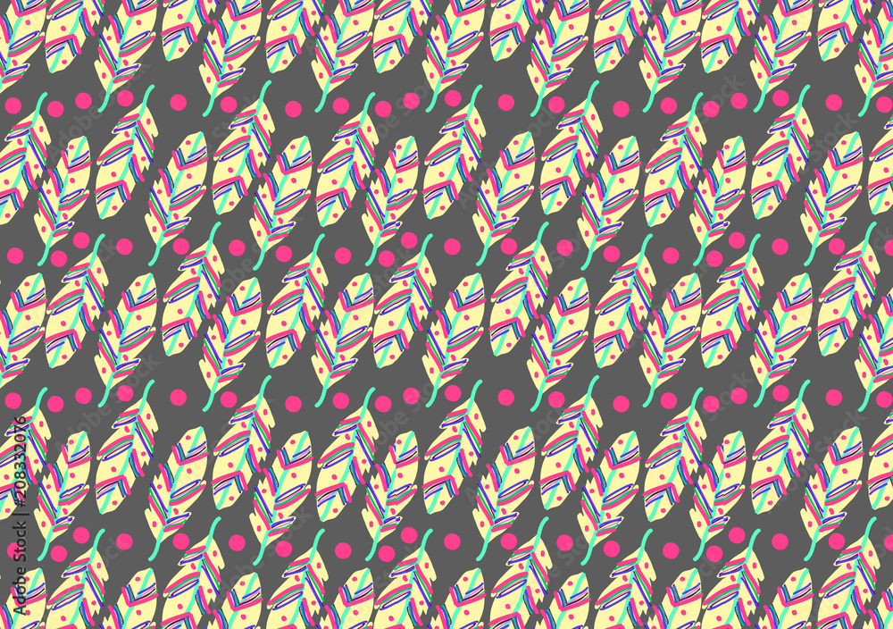 Obraz premium feather pattern background for fabric or textile
