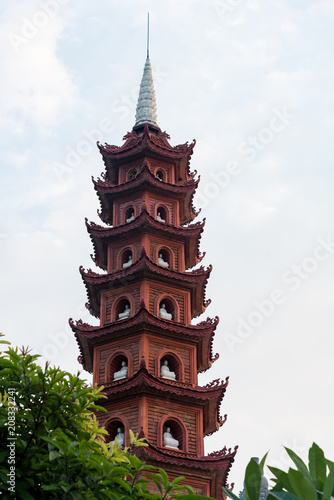 Tran Quoc pagoda is the oldest pagoda in Hanoi, Vietnam