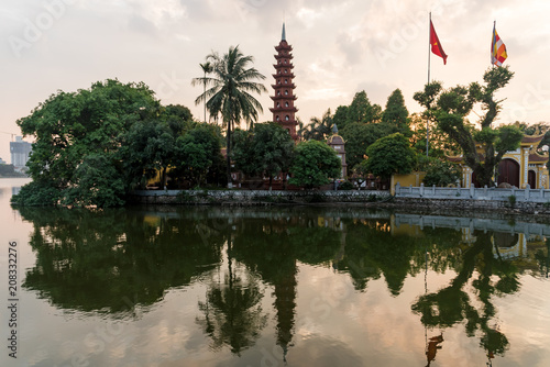 Tran Quoc pagoda is the oldest pagoda in Hanoi, Vietnam