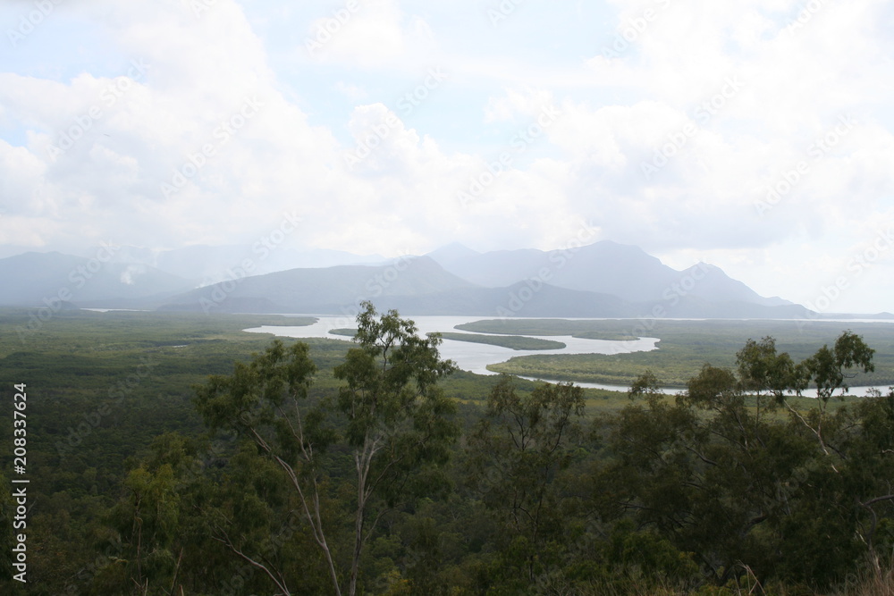 hinchinbrook channel and island seen from mainland